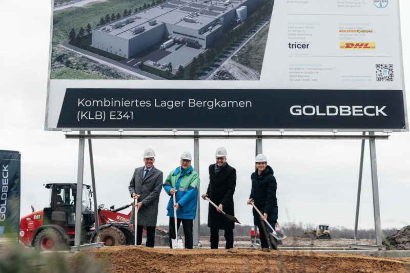 Spatenstich erfolgt: neues Lager für pharmazeutische Wirkstoffproduktion am Bayer-Standort Bergkamen