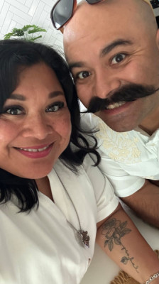 Tabitha and Edgar close up