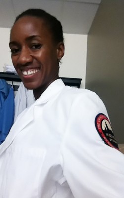 Tokoya Williams post-surgery in medical school