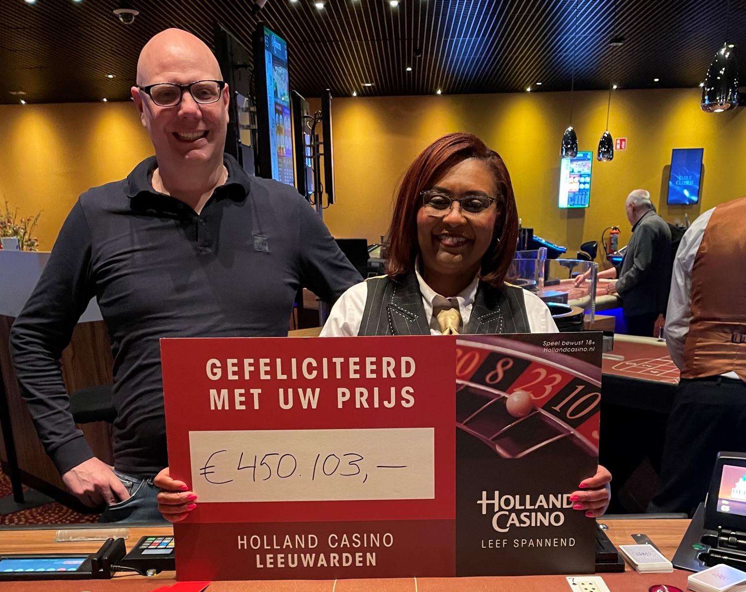 Franeker wint ruim 450 duizend euro een na hoogste pokerjackpot bij Holland Casino