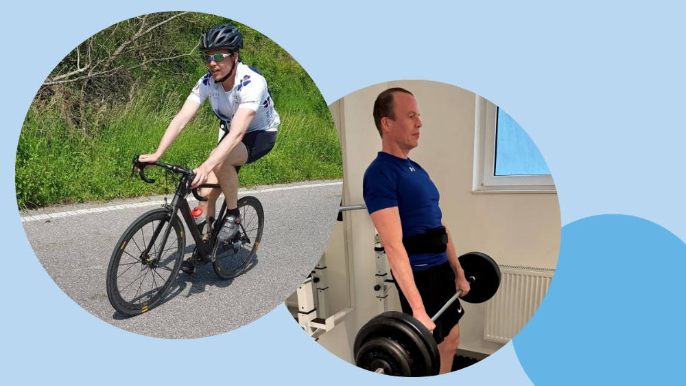 Professor Timm Bauer beim Ausdauer- und Krafttraining