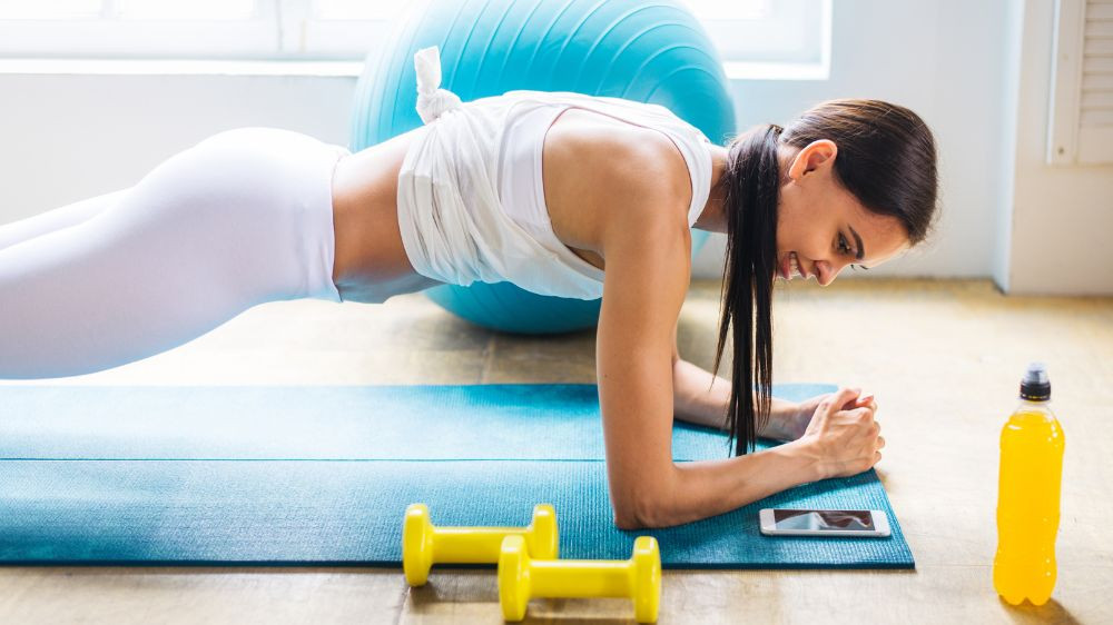 Symbolbild Home-Training Plank