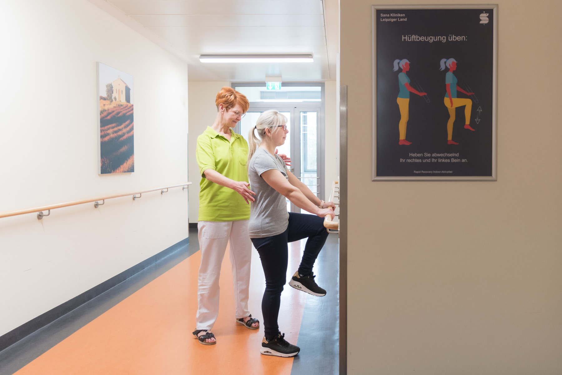 Fast-Track: Physiotherapeutin und Patientin