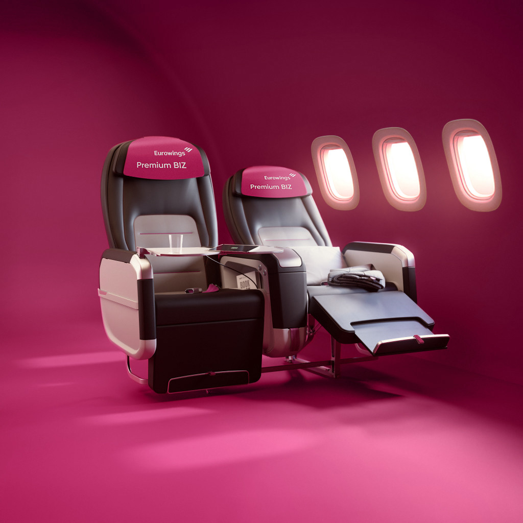 Eurowings propose également le nouveau siège Premium BIZ en Rhénanie du Nord-Westphalie, Hambourg et Stuttgart