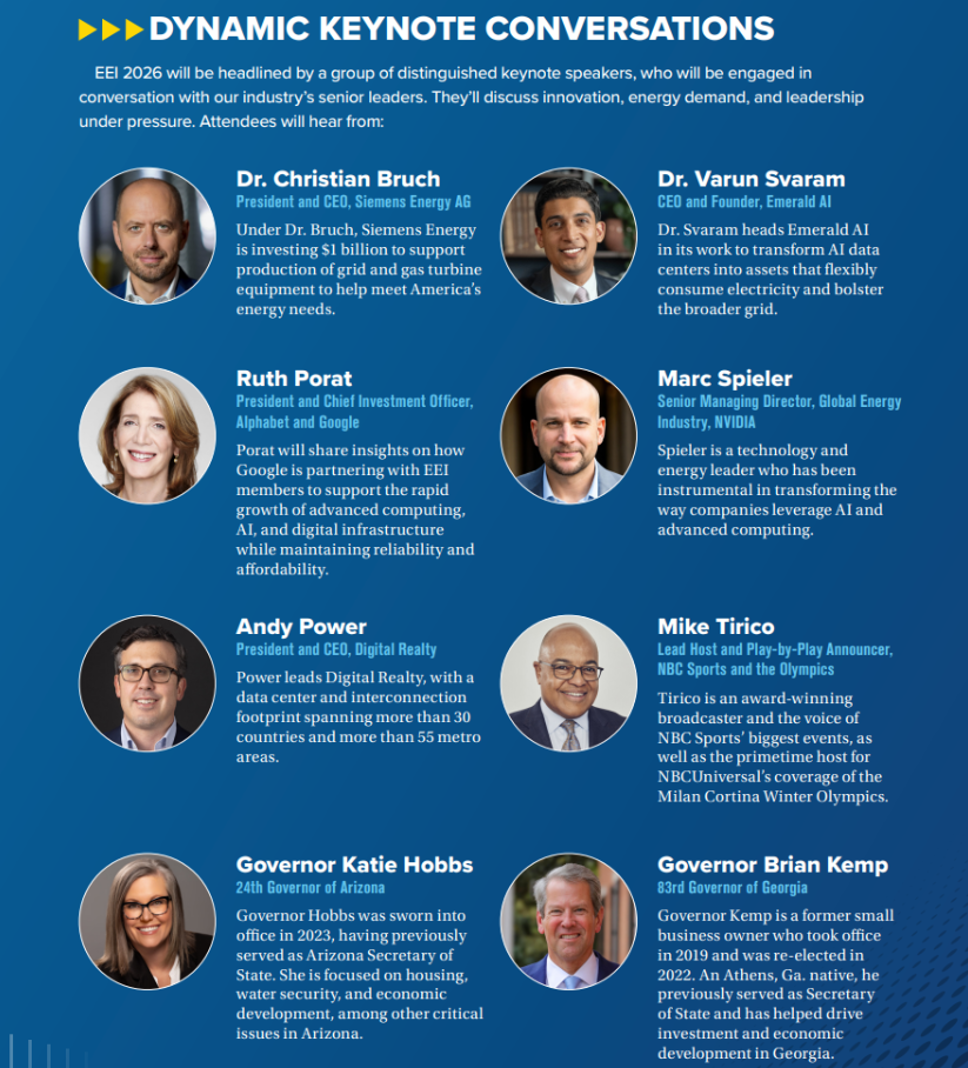 EEI 2026 speakers