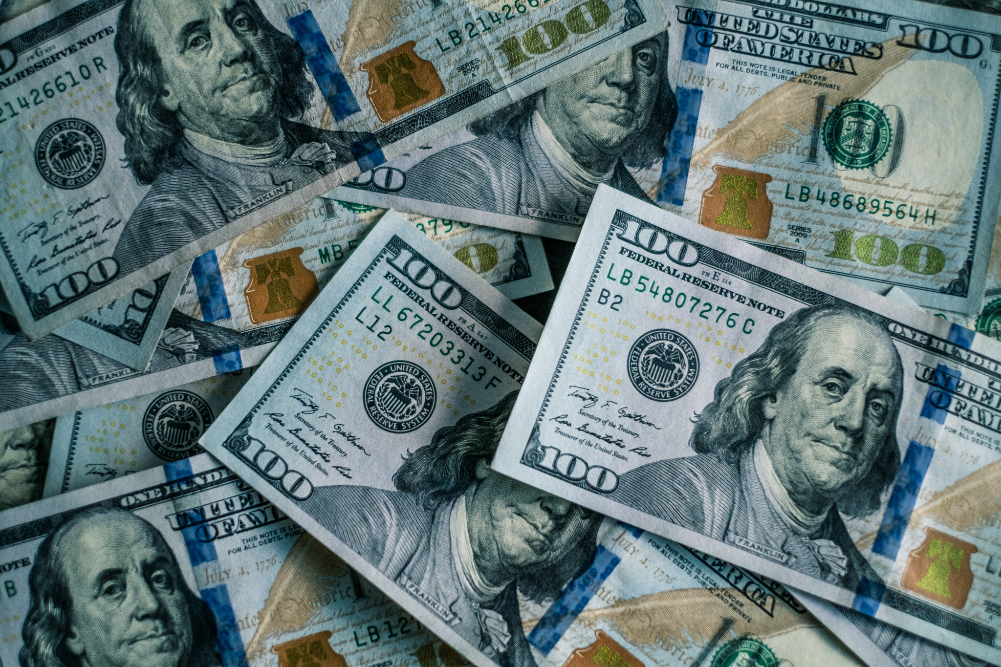 Large amount of US dollar cash