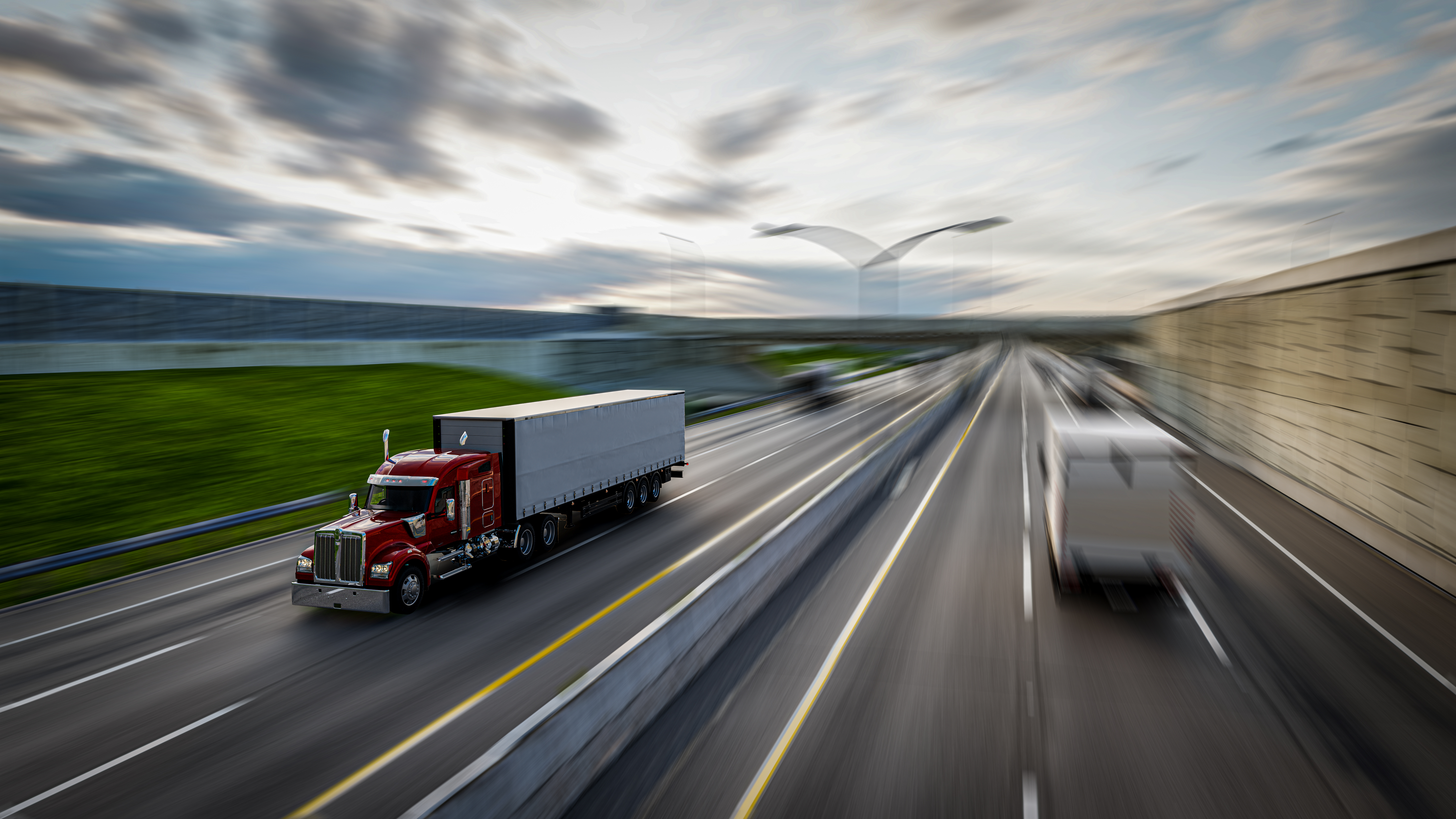 Cross Border Freight Transport on United States Highway