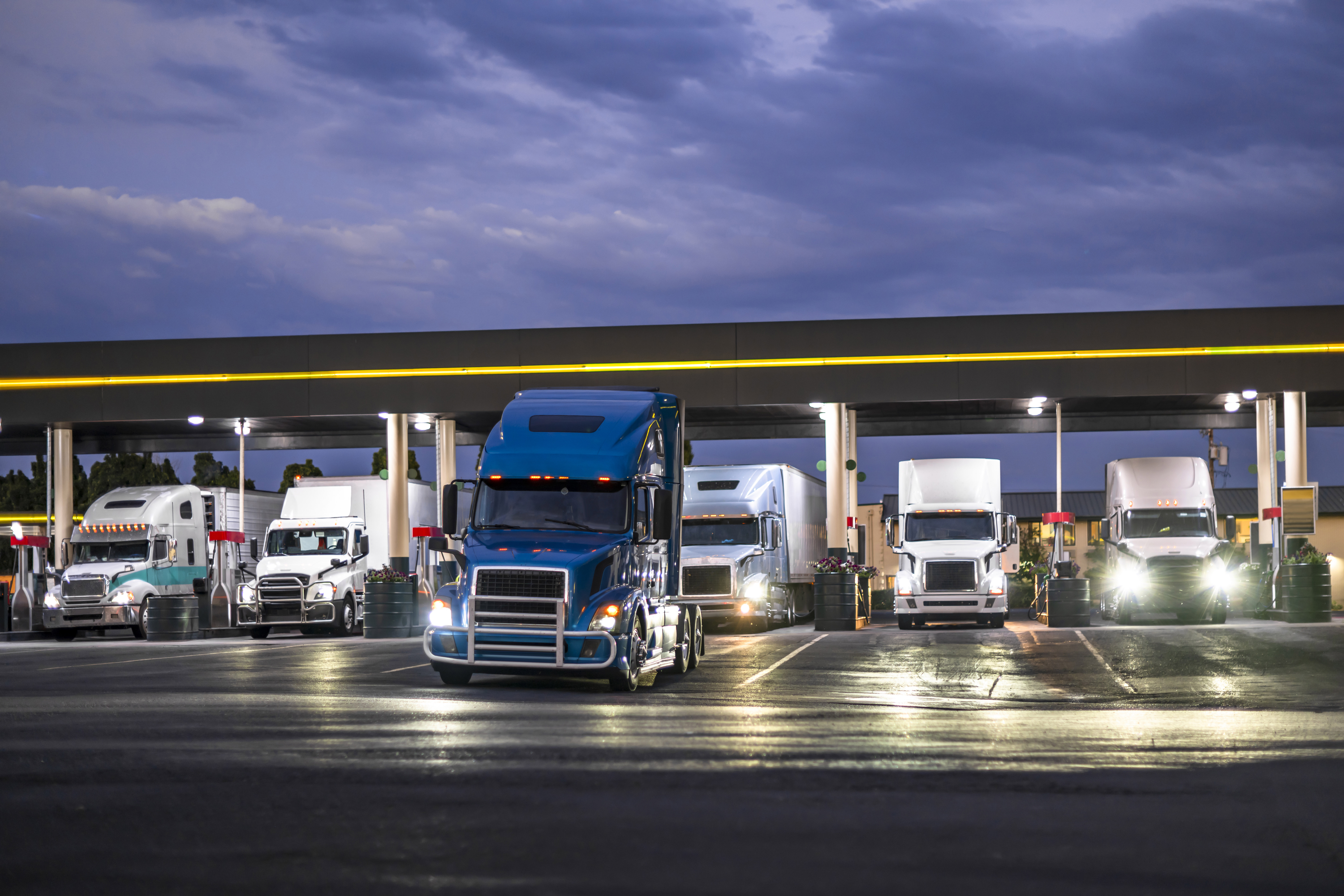 GettyImages-2172778750 Trucks Gas Station