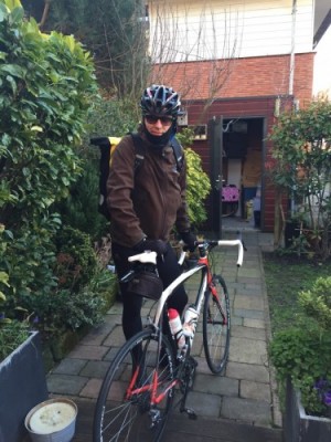 Gerben met zijn racefiets