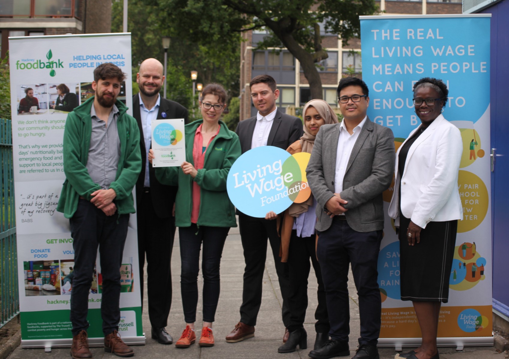 Hackney Foodbank are announced as 100th Living Wage employer in the Borough