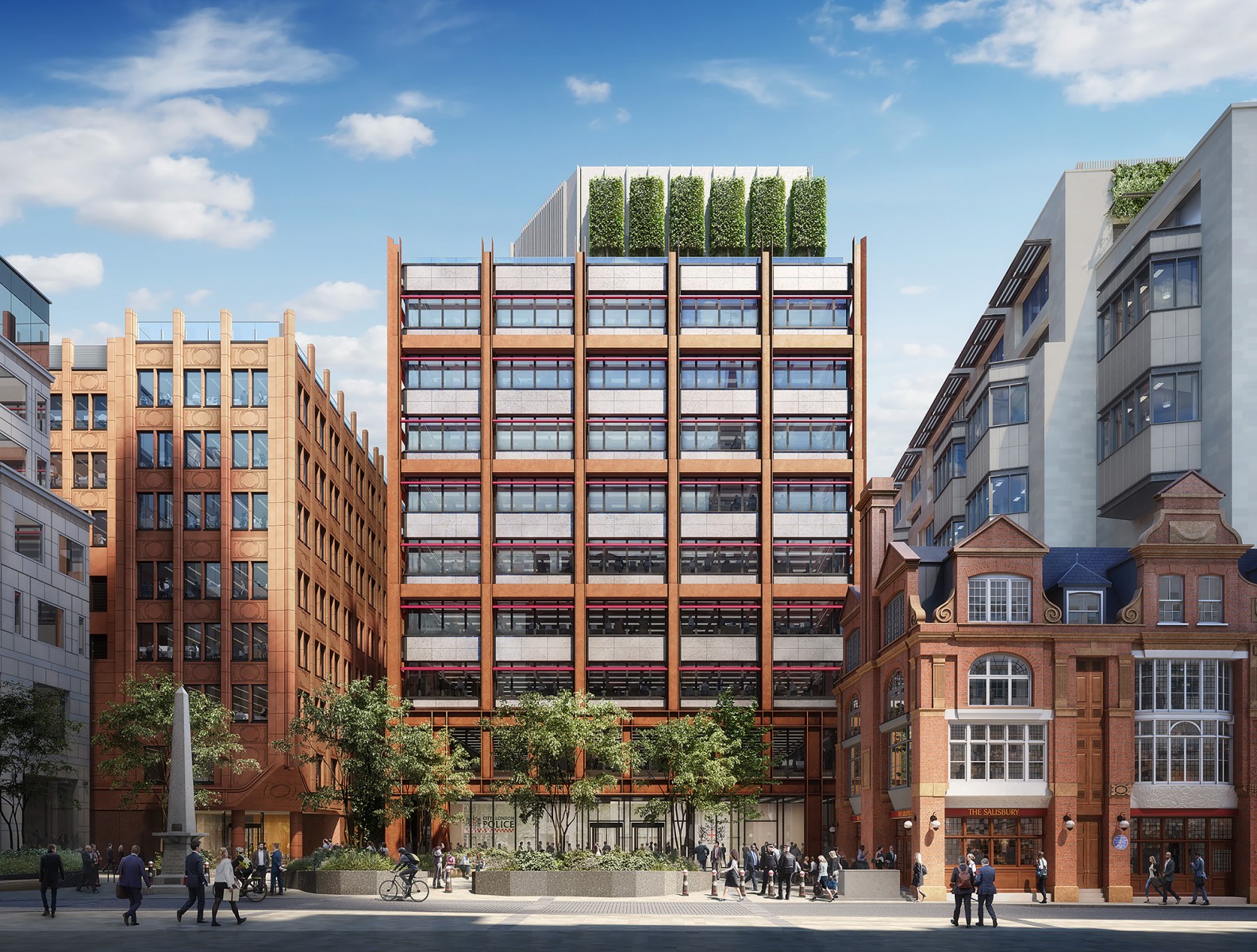 Salisbury Square Development City Courts East Elevation, Salisbury Square