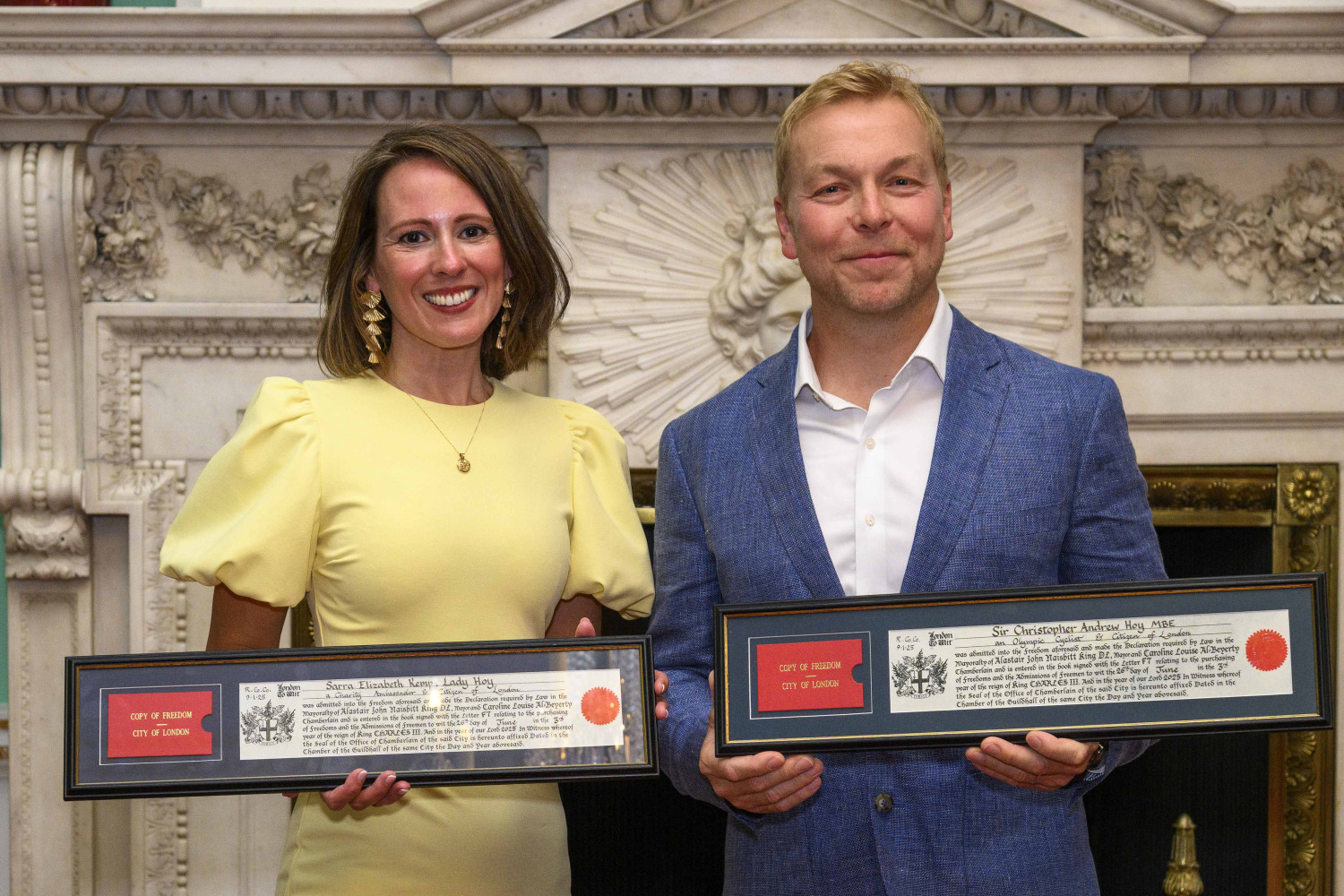 Sir Chris and Lady Sarra Hoy receive Freedom of the Sir Chris and Lady Sarra Hoy receive Freedom of the